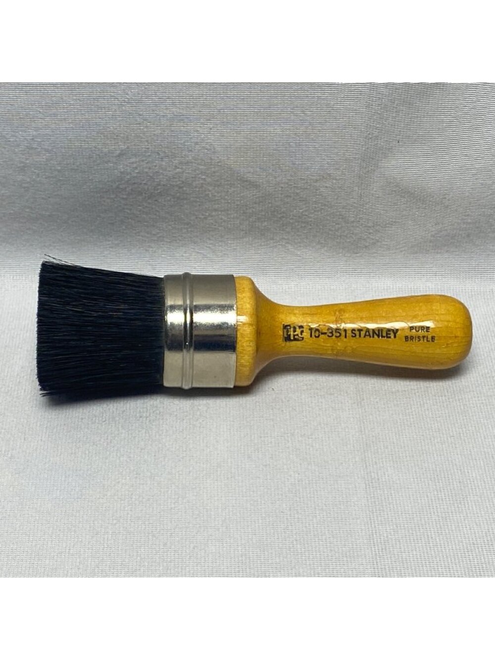 Vintage Stanley PPG 10-351 Pure Bristle Round Paint Brush with Wood Handle